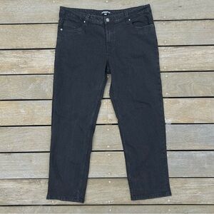 Black Crooks & Castles Denim Streetwear Jeans w/ Embroidered Logo